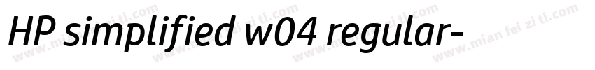 HP simplified w04 regular字体转换